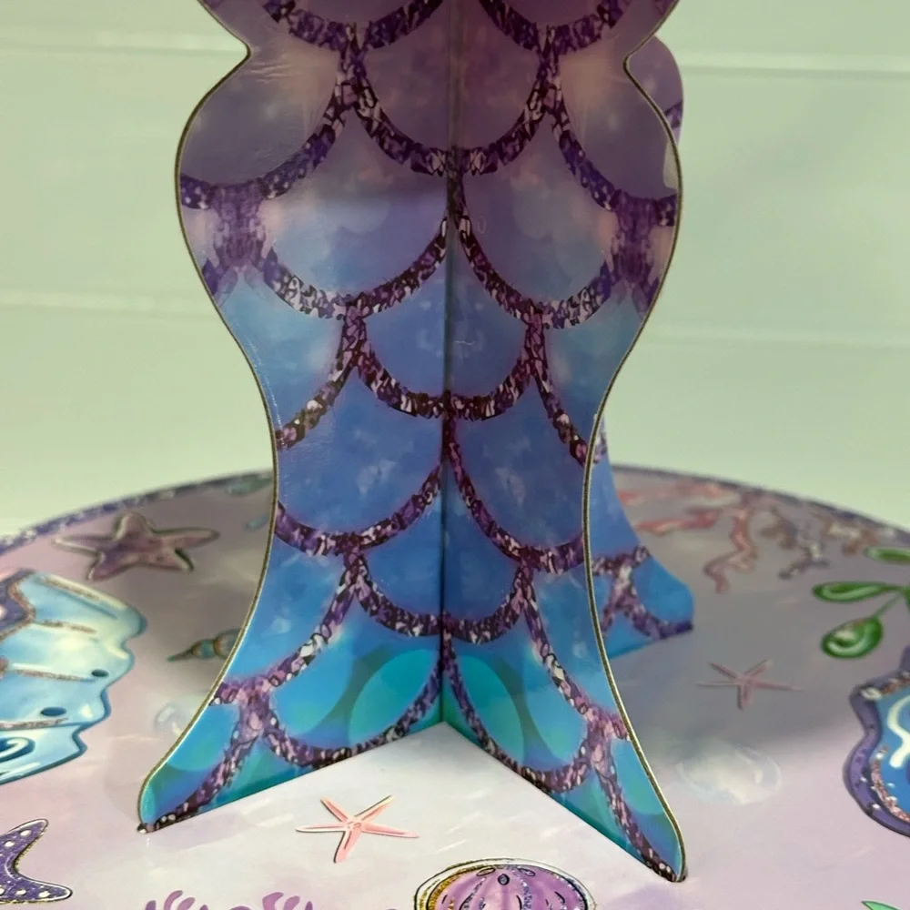 Brand New 3-tier mermaid-themed cupcake or dessert stand 18